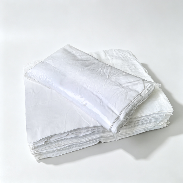 Eco-friendly lint-free recycled white sheet cotton wiping rags