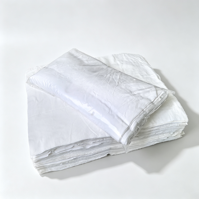 Eco-friendly lint-free recycled white sheet cotton wiping rags