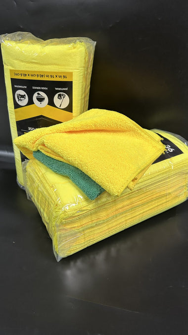 Warp-knit microfiber towels