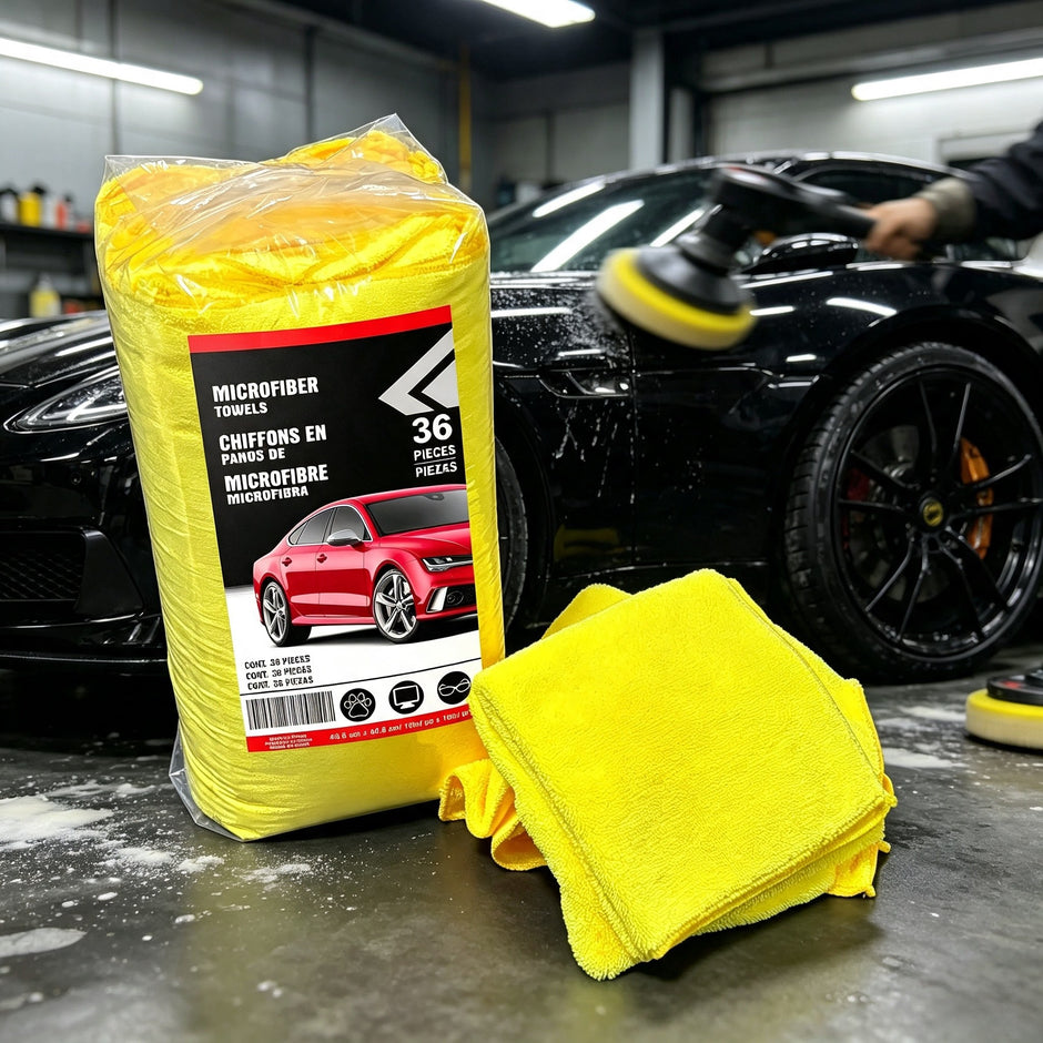 350gsm high low plush car detailing towel