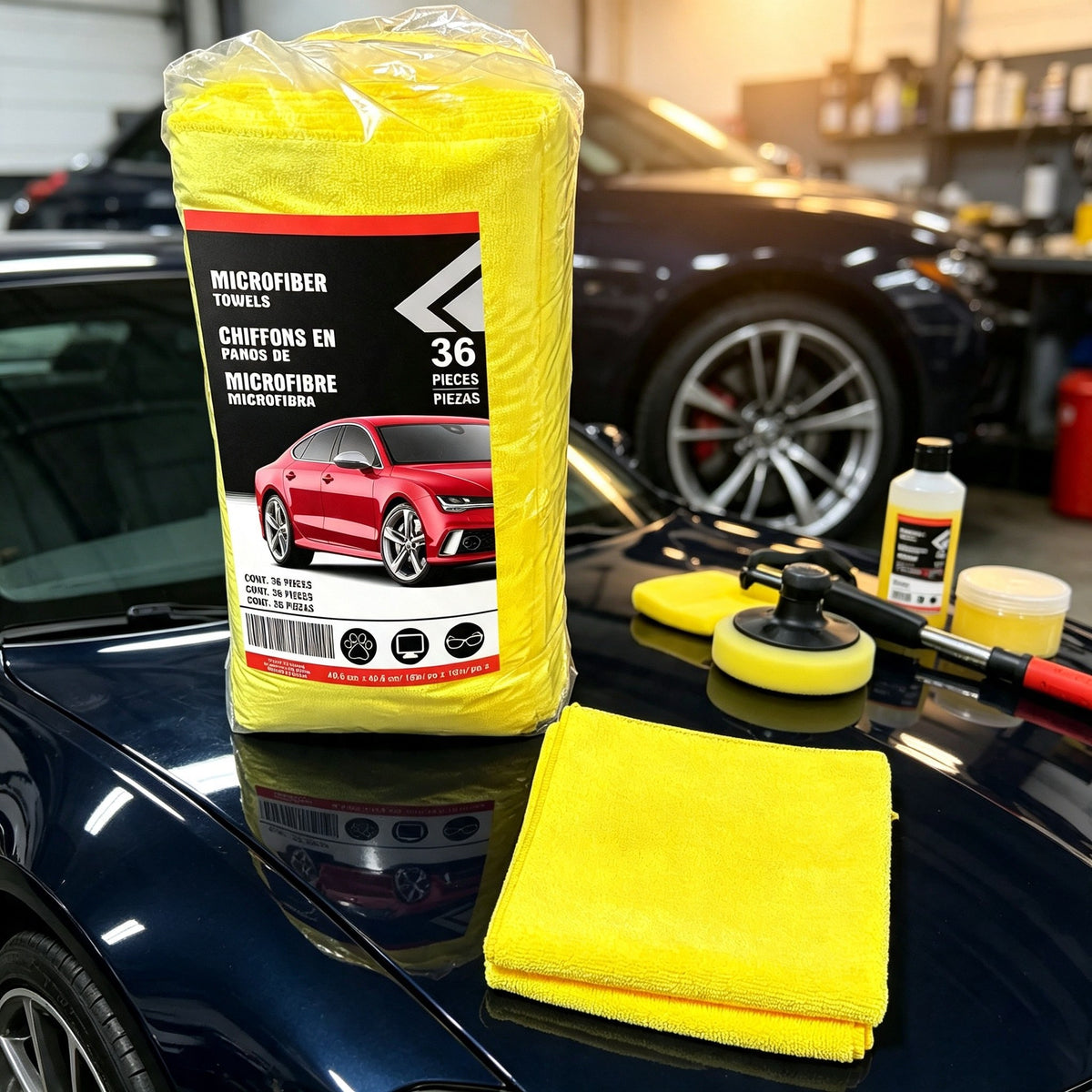 400gsm warp knit microfiber towel