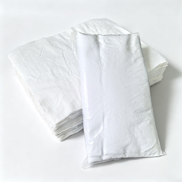 standard size white sheeting rags