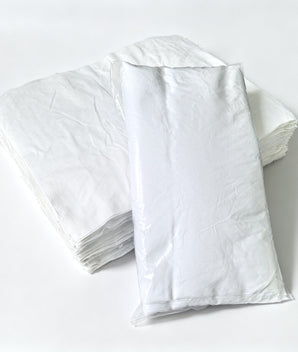 Standard size white sheeting rags