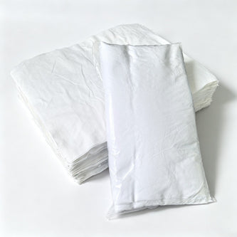 Standard size white sheeting rags